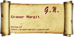 Graser Margit névjegykártya